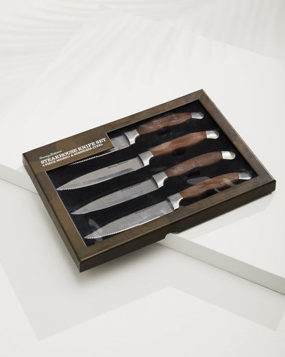 Tommy Bahama Monzo Wood Knife Set - Set of 4