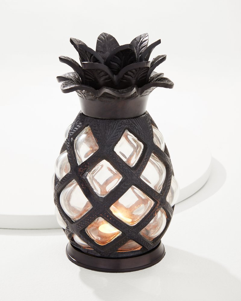 Tommy Bahama Large Glass Pineapple Votive Holder