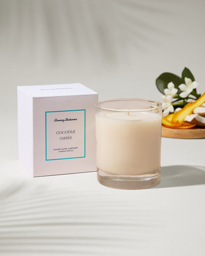 Tommy Bahama Island Glow Luminary Candle Refill - Coconut Oasis