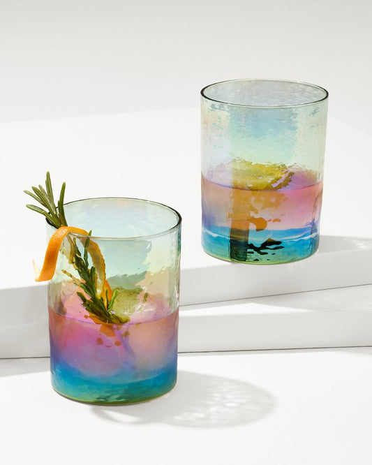 Tommy Bahama Luster Rocks Glasses — Set of 2