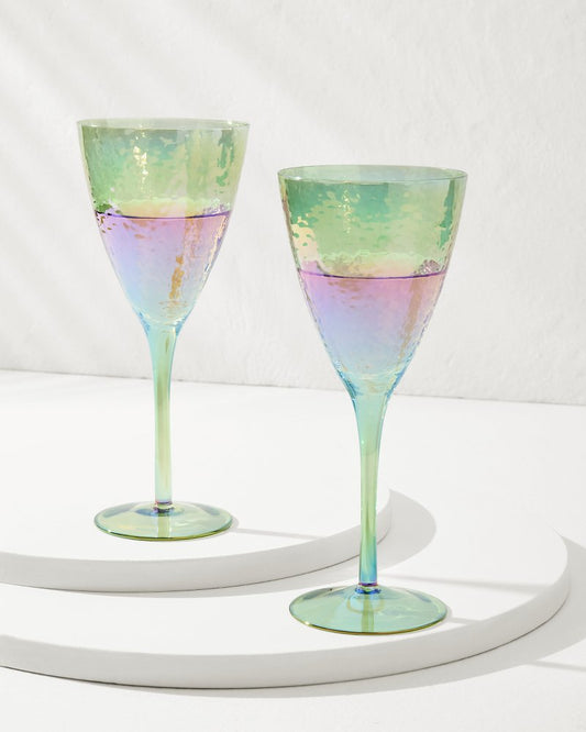 Tommy Bahama Luster Wine Glasses — Set of 2