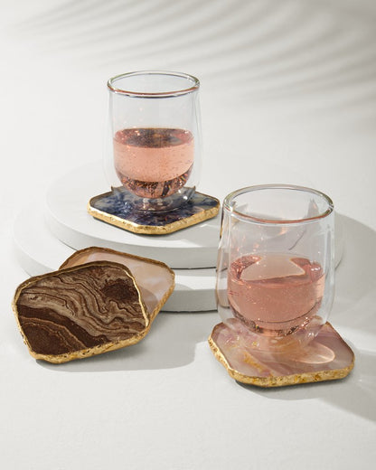 Tommy Bahama Agate Coasters — Set of 4
