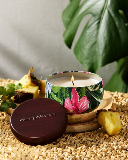 Tommy Bahama Pineapple Cilantro Travel Candle Tin
