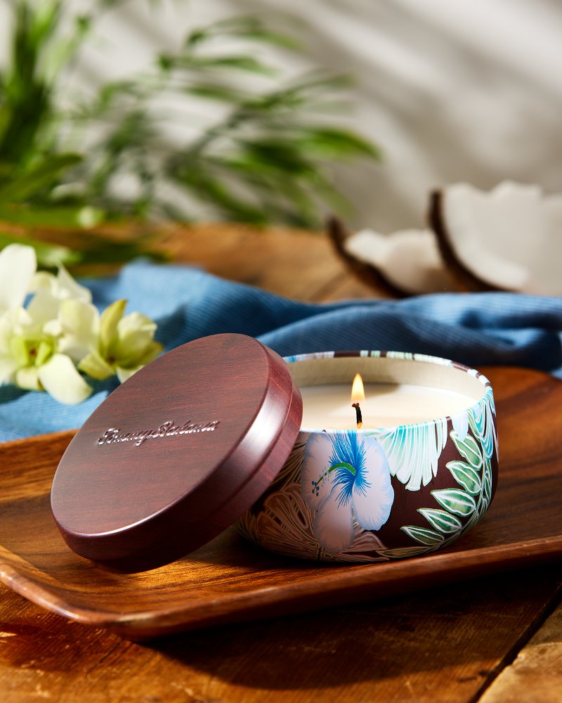 Tommy Bahama Coconut Oasis Travel Candle Tin