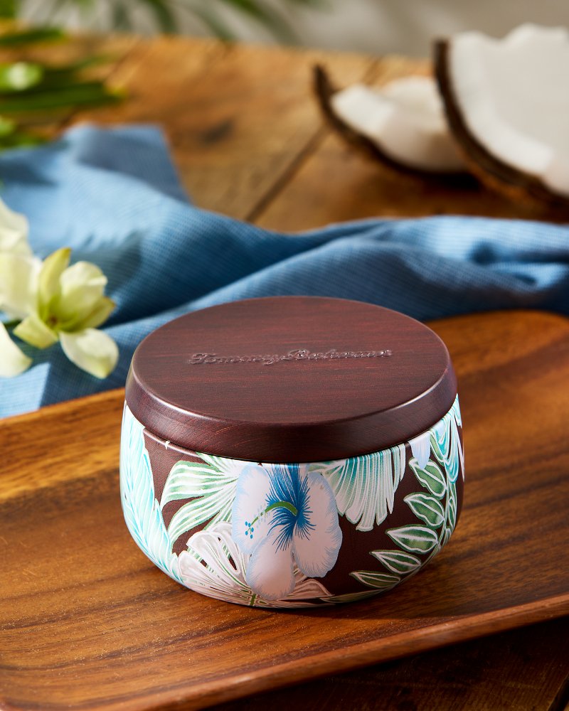 Tommy Bahama Coconut Oasis Travel Candle Tin