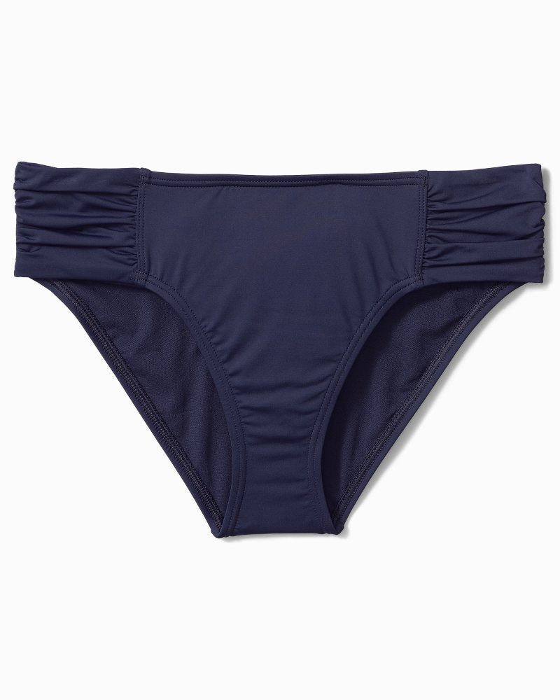 Tommy Bahama Pearl High-Waist Side-Shirred Bikini Bottoms