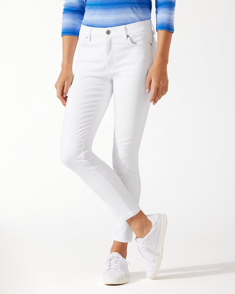 Tommy Bahama Ella Twill High-Rise Ankle Jeans