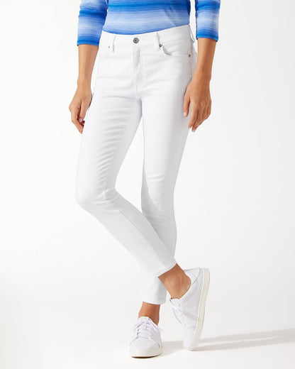 Tommy Bahama Ella Twill High-Rise Ankle Jeans