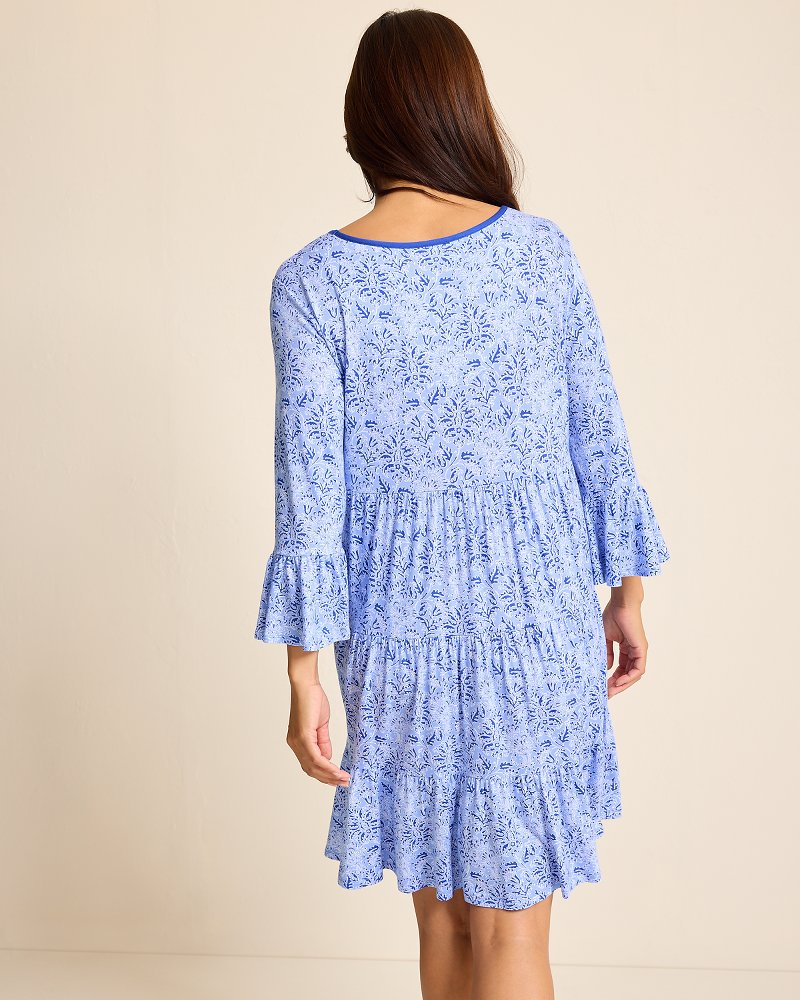 Tommy Bahama Jersey 3/4-Sleeve Short Sleep Dress