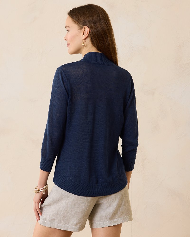 Tommy Bahama Lea Open Linen Cardigan
