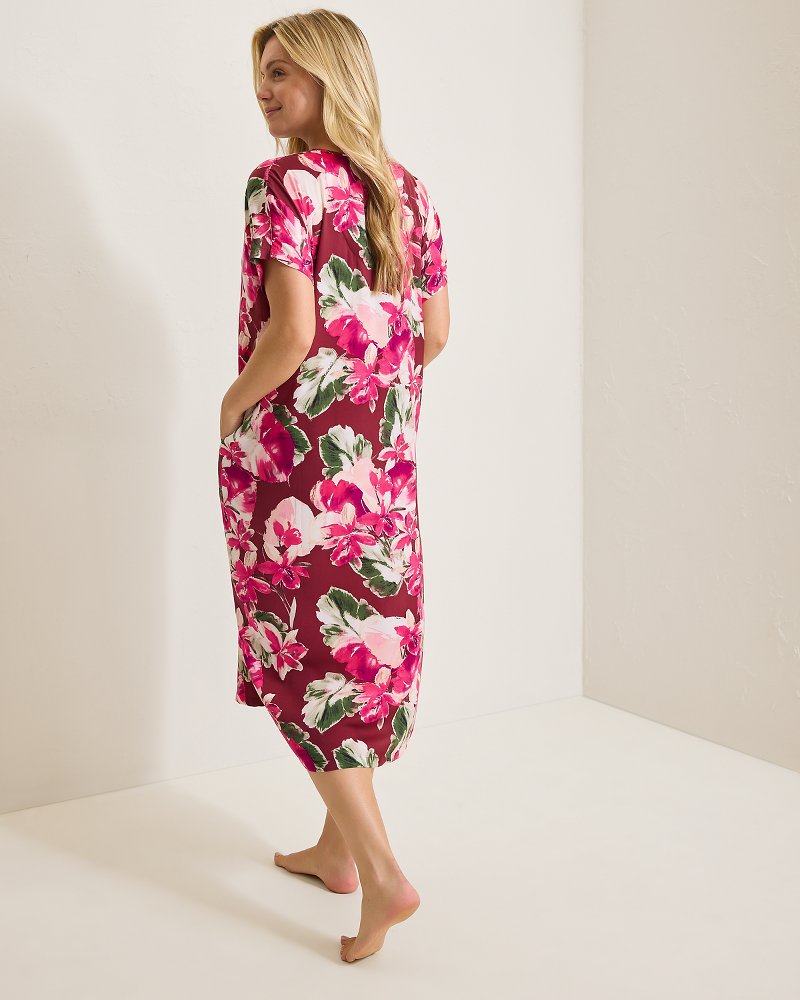 Tommy Bahama Satin Maxi Sleep Caftan