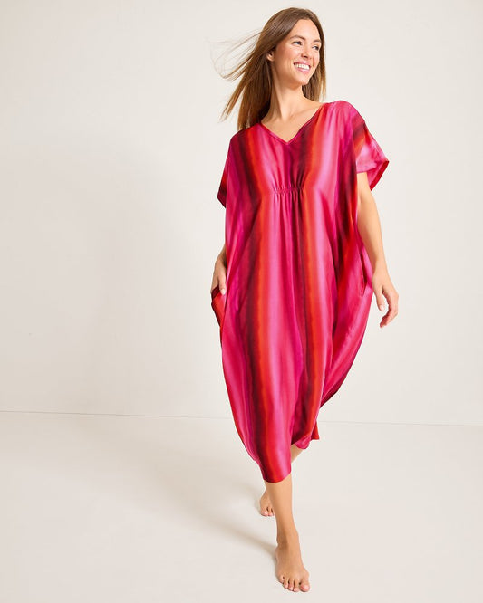 Tommy Bahama Satin Maxi Sleep Caftan