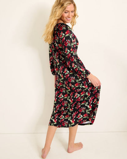 Tommy Bahama Jersey Long-Sleeve Maxi Sleep Dress