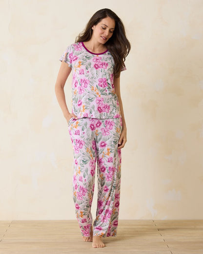 Tommy Bahama Jersey Short Sleeve & Pants Pajama Set