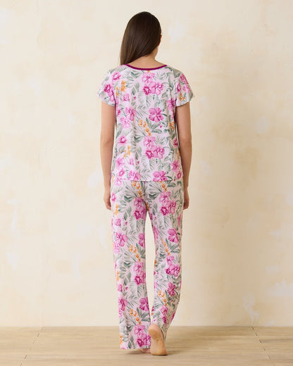 Tommy Bahama Jersey Short Sleeve & Pants Pajama Set