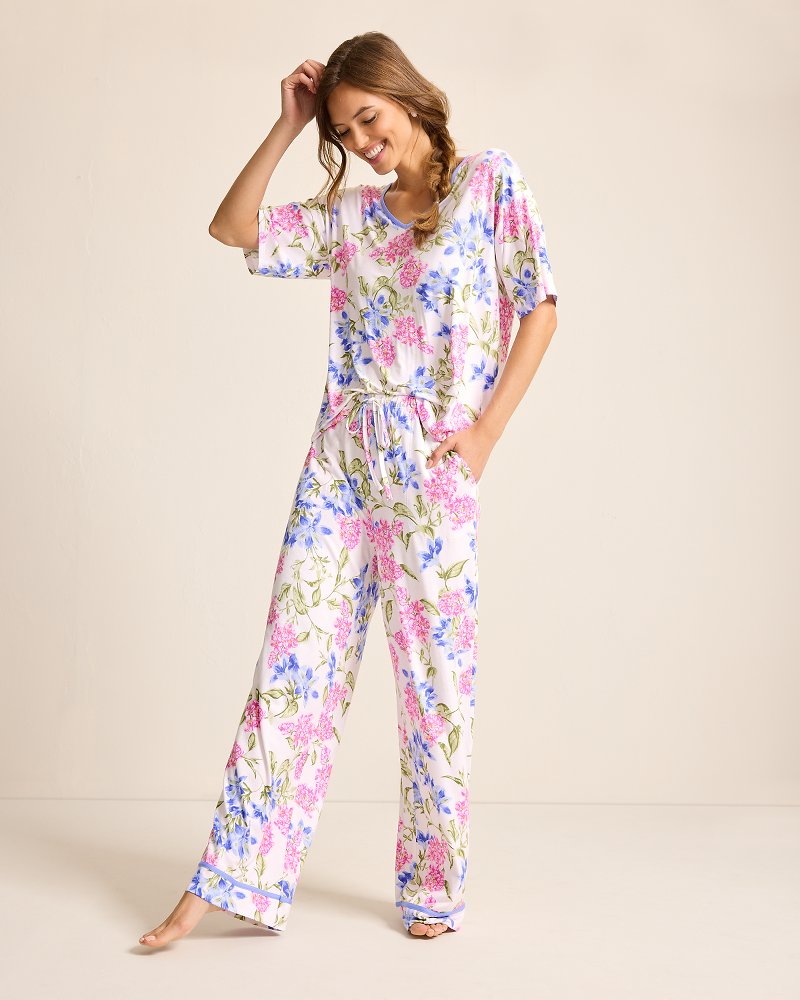 Tommy Bahama Jersey V-Neck Top & Pants Pajama Set