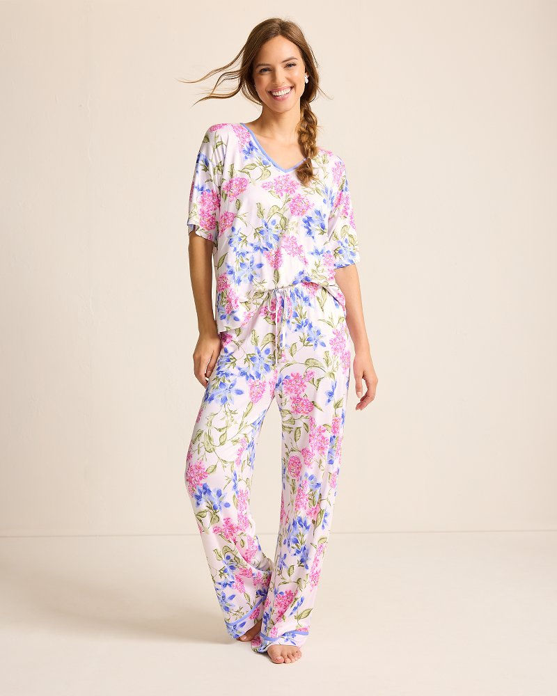 Tommy Bahama Jersey V-Neck Top & Pants Pajama Set