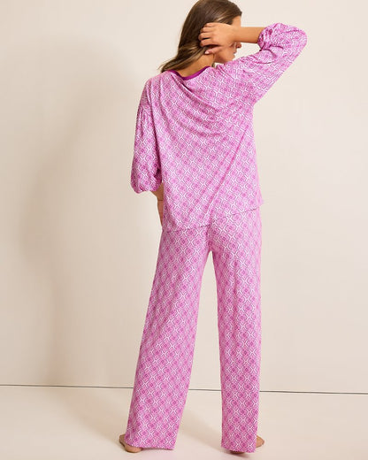Tommy Bahama Jersey 3/4-Sleeve & Pants Pajama Set