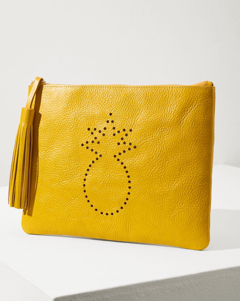 Tommy Bahama Tommy Bahama Perforated Leather Pouch